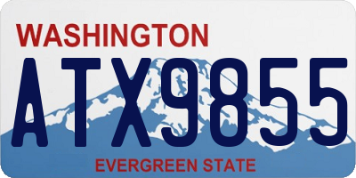 WA license plate ATX9855