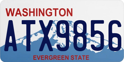 WA license plate ATX9856