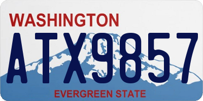 WA license plate ATX9857