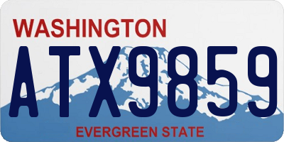 WA license plate ATX9859