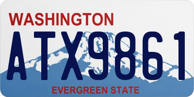 WA license plate ATX9861