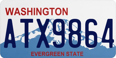 WA license plate ATX9864