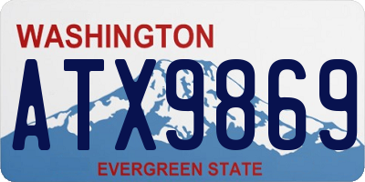 WA license plate ATX9869