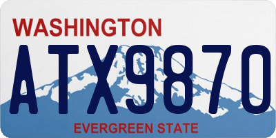 WA license plate ATX9870