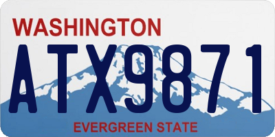 WA license plate ATX9871