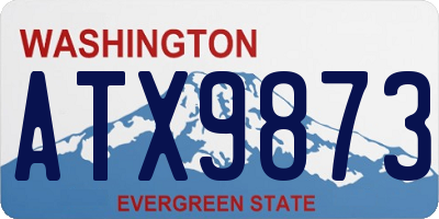 WA license plate ATX9873