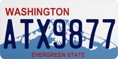 WA license plate ATX9877