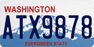 WA license plate ATX9878