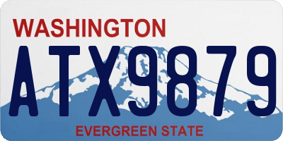 WA license plate ATX9879