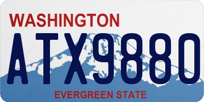 WA license plate ATX9880