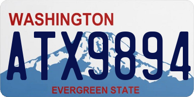 WA license plate ATX9894