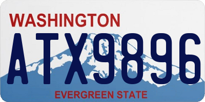 WA license plate ATX9896