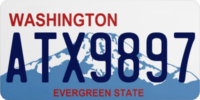 WA license plate ATX9897