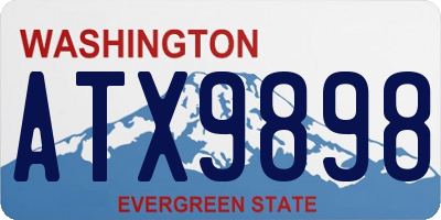 WA license plate ATX9898
