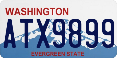 WA license plate ATX9899