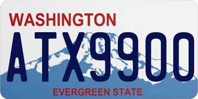 WA license plate ATX9900
