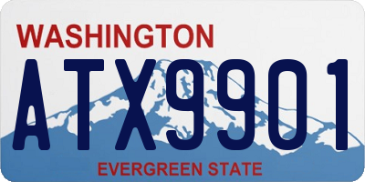 WA license plate ATX9901