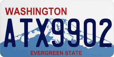 WA license plate ATX9902
