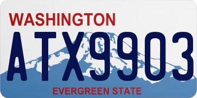 WA license plate ATX9903