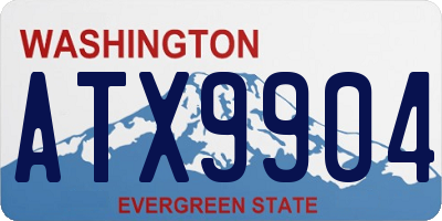 WA license plate ATX9904