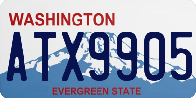 WA license plate ATX9905