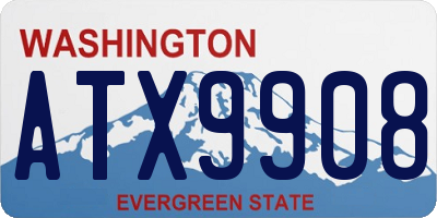 WA license plate ATX9908
