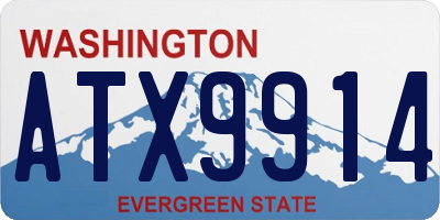 WA license plate ATX9914