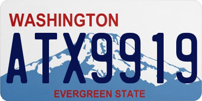 WA license plate ATX9919