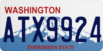 WA license plate ATX9924