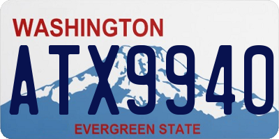 WA license plate ATX9940