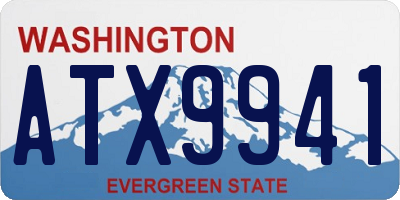 WA license plate ATX9941