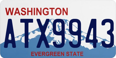 WA license plate ATX9943