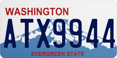WA license plate ATX9944