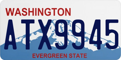 WA license plate ATX9945
