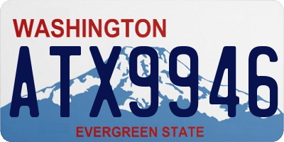 WA license plate ATX9946