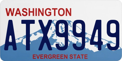 WA license plate ATX9949