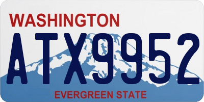 WA license plate ATX9952