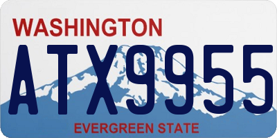 WA license plate ATX9955