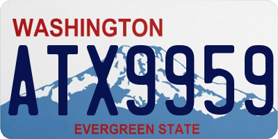 WA license plate ATX9959