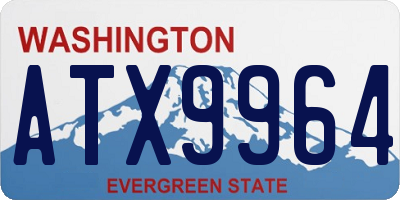 WA license plate ATX9964