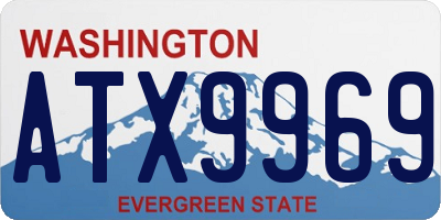 WA license plate ATX9969