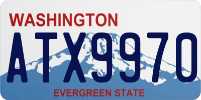 WA license plate ATX9970