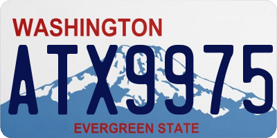 WA license plate ATX9975