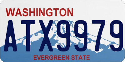 WA license plate ATX9979