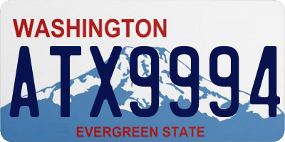 WA license plate ATX9994