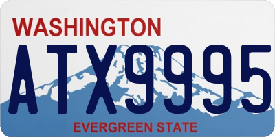 WA license plate ATX9995
