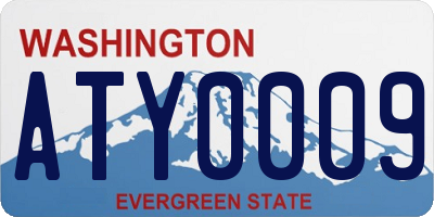 WA license plate ATY0009