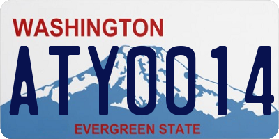 WA license plate ATY0014