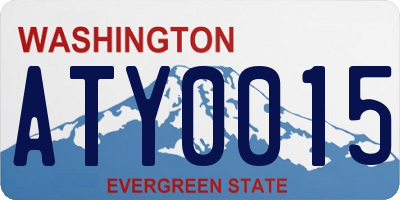 WA license plate ATY0015