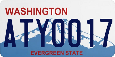 WA license plate ATY0017